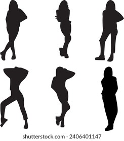 cute girl pose vector girl pose 