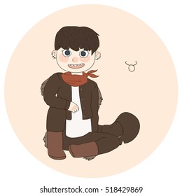 a cute girl representing zodiac sign of a taurus