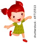 cute girl running