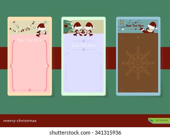 cute girl In Santa Costume pointed the finger card.