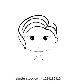 cute girl with short haircut