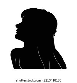 cute girl silhouette design for design purposes