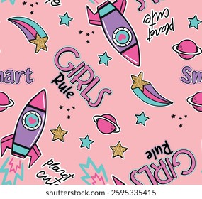 cute girl space love design