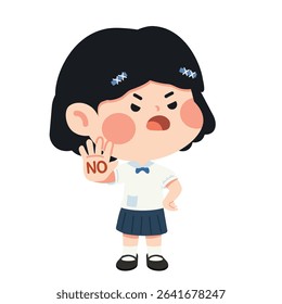 Cute Girl Stand Proud and Say No student