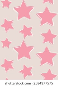 cute girl star patterns design