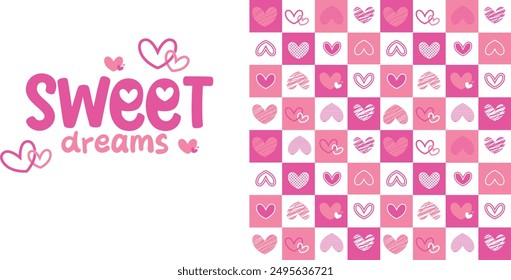 cute girl sweet dream graphic design patterns
