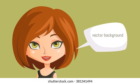 Cute girl talking about something