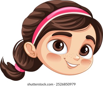 Cute girl with a tennis headband