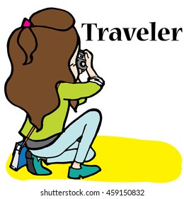 the cute girl traveler 