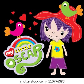 cute girl / T-shirt graphics / cute cartoon characters / cute graphics for kids / Book illustrations