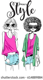 cute girl T-shirt Graphics,girl vector,girl graphic,girl illustration,Fashion girl,summer style,fashion girl