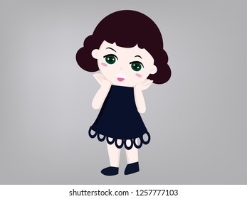 cute girl vector