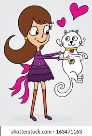cute girl vector