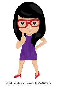 cute girl vector