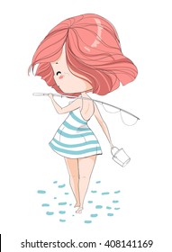 cute girl vector