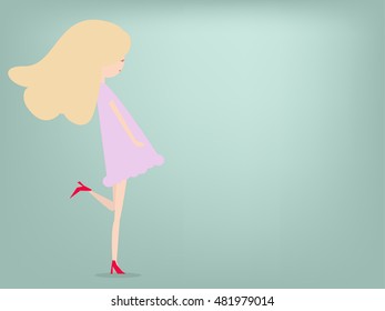 cute girl vector