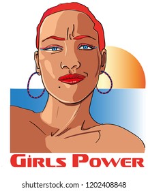 Cute girl vector design