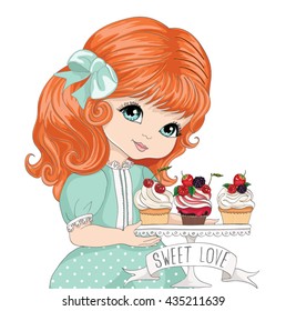 cute girl vector design.
