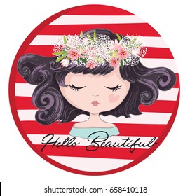 cute girl vector design.
