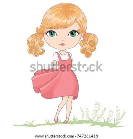 cute girl vector design
