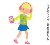 Cute girl vector illustration
