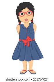 Cute Girl Vector Illustration
