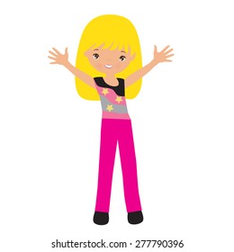 Cute girl vector illustration
