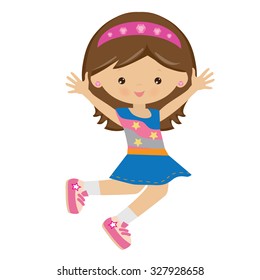 Cute girl vector illustration