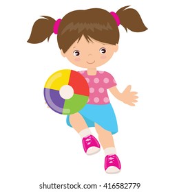 Cute girl vector illustration