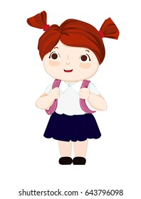 cute girl vector illustration 