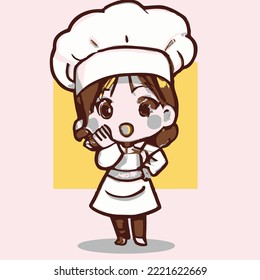 Cute girl vector illustration. vector cartoon style
