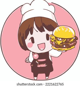 Cute girl vector illustration. vector cartoon style