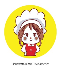 Cute girl vector illustration. vector cartoon style