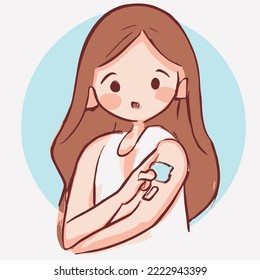 Cute girl vector illustration. vector cartoon style