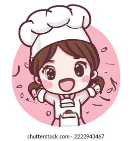 Cute girl vector illustration. vector cartoon style