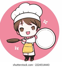 Cute girl vector illustration. vector cartoon style