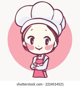 Cute girl vector illustration. vector cartoon style