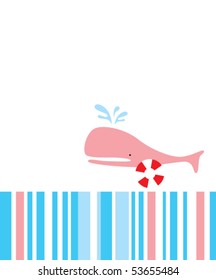 cute girl whale learn swimming