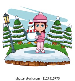 Cute girl in winter
