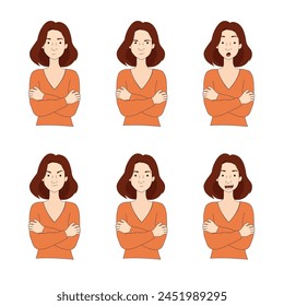 Cute Girl or women with different facial expressions set

smiling, wear, negative, worried, surprised, cry, shocked, afraid, happy, sadness, smile, angry, feeling, girl, joy, human, facial, stress