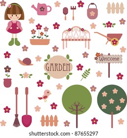 Cute girlish garden set