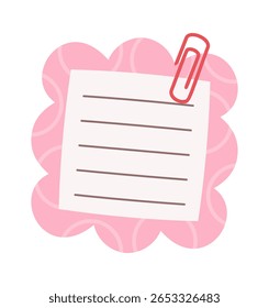 Cute girlish memo sticker design