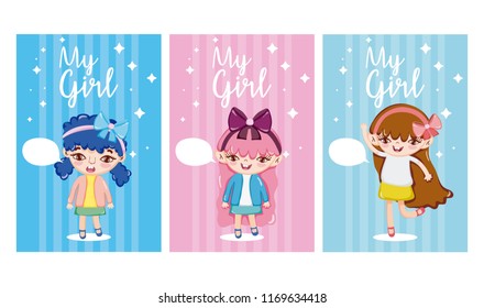 Cute girls cards