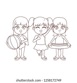cute girls cartoon