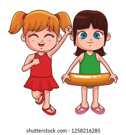 cute girls cartoon