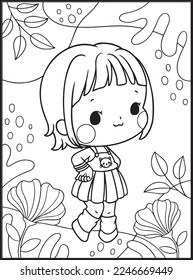 Cute Girls Coloring Pages for kids