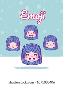 Cute girls emojis