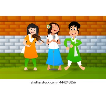 52 Indian Kid Singing Stock Vectors, Images & Vector Art | Shutterstock