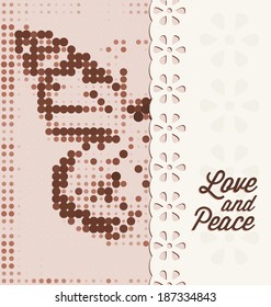 Cute Girly Halftone Butterfly Design