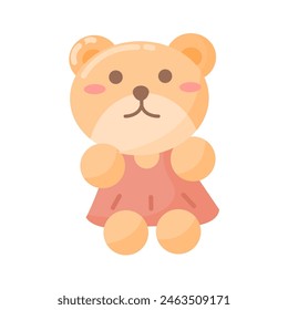 Cute and girly pink teddy bear